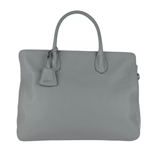 Abro Adria Leather Tote Grey Rymlig shoppingväska