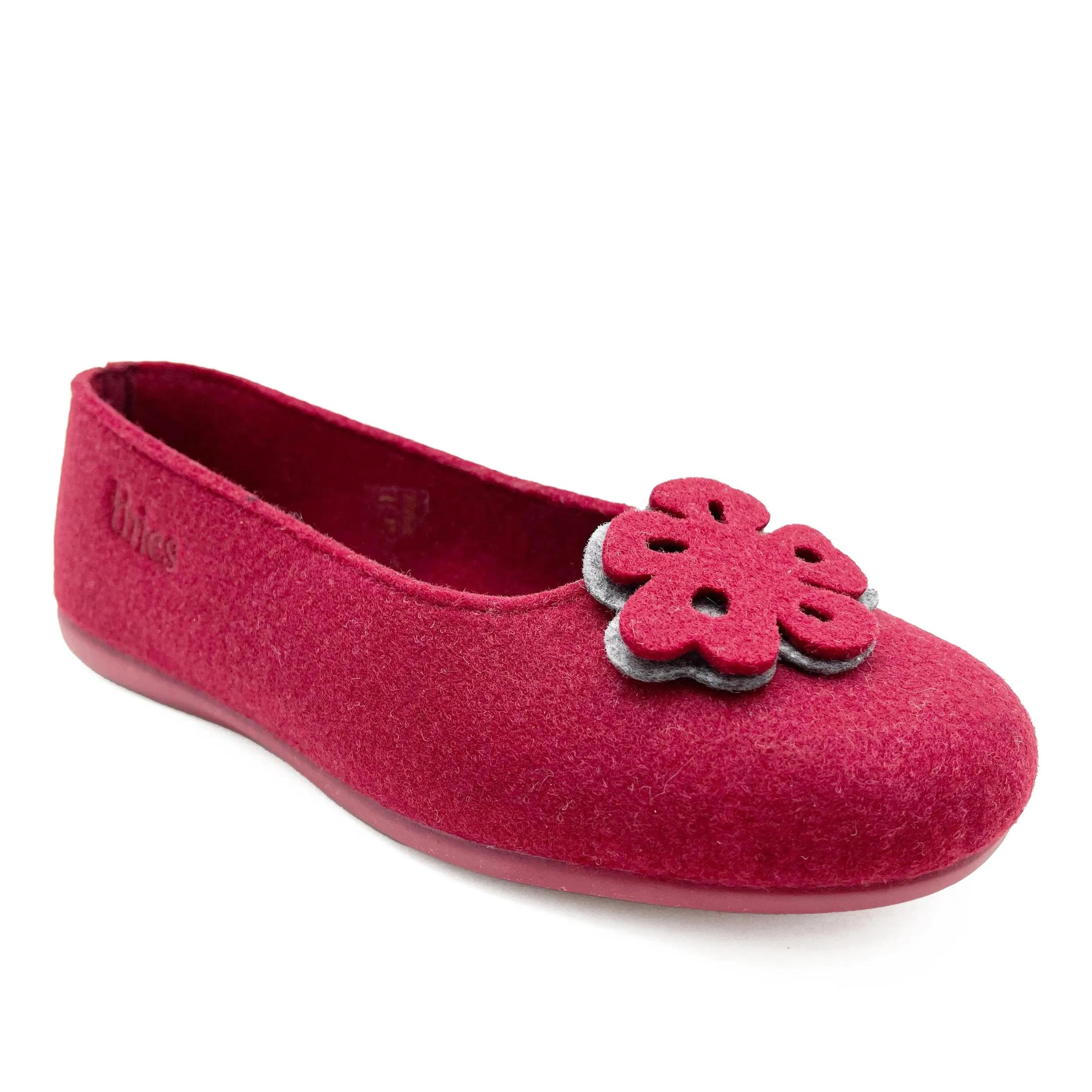 thies Sneakers - thies 1856 ® Recycled PET Ballerina vegan bordeaux - Gr. 37 (EU) - in Rot - für Damen