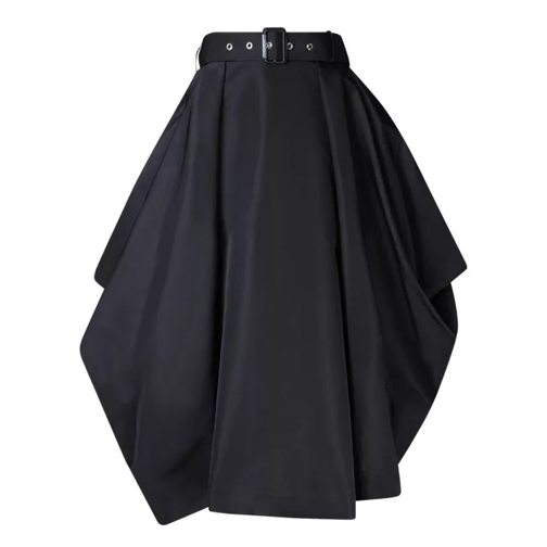 Alexander McQueen Black Drapep Skirt Black 