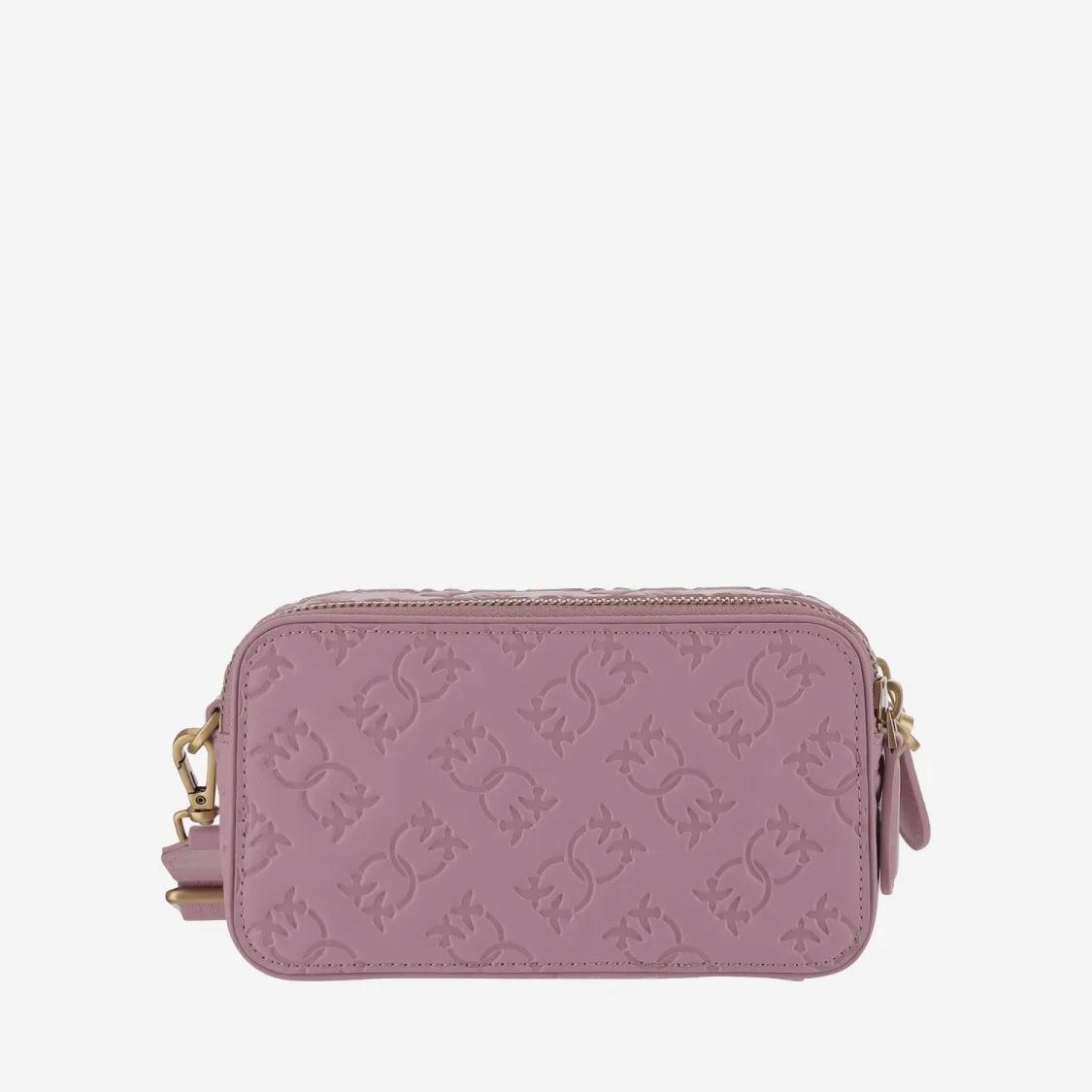Pinko Hobo bags Monogram Leather Shoulder Bag in roze