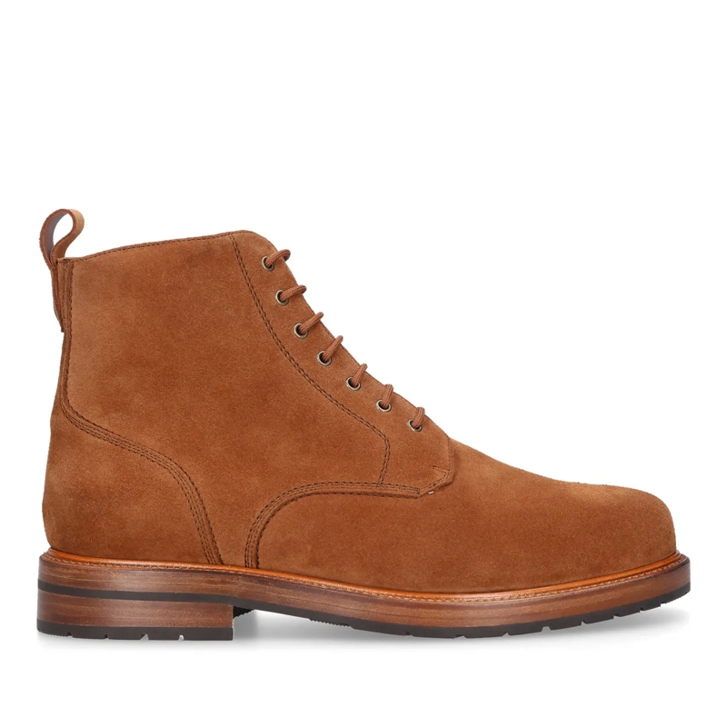 Heinrich Dinkelacker Schnürstiefel Schnürboots Buda Derby Boot V- Vollständig handg mittel-braun