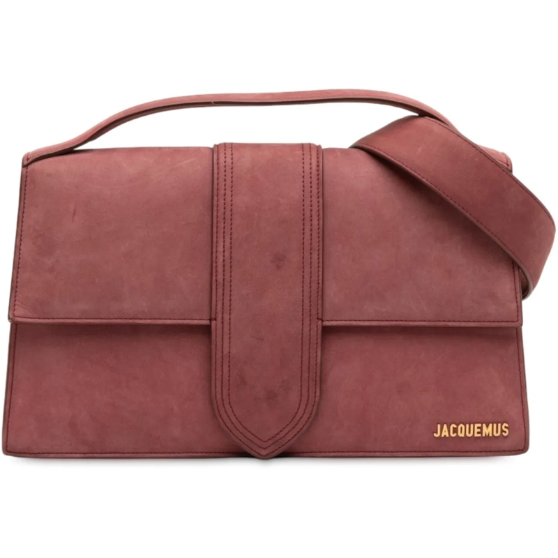 Jacquemus Schultertasche Suede Le Grand Bambino rose