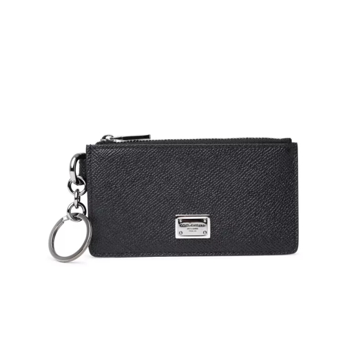 Dolce&Gabbana Black Leather Card Holder Black Porte-cartes