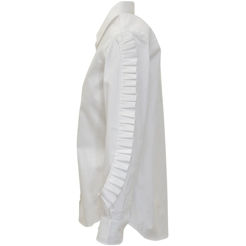 Coperni Bluse Coperni Camicia Bianca con Dettaglio Plisse weiß(Image 3)