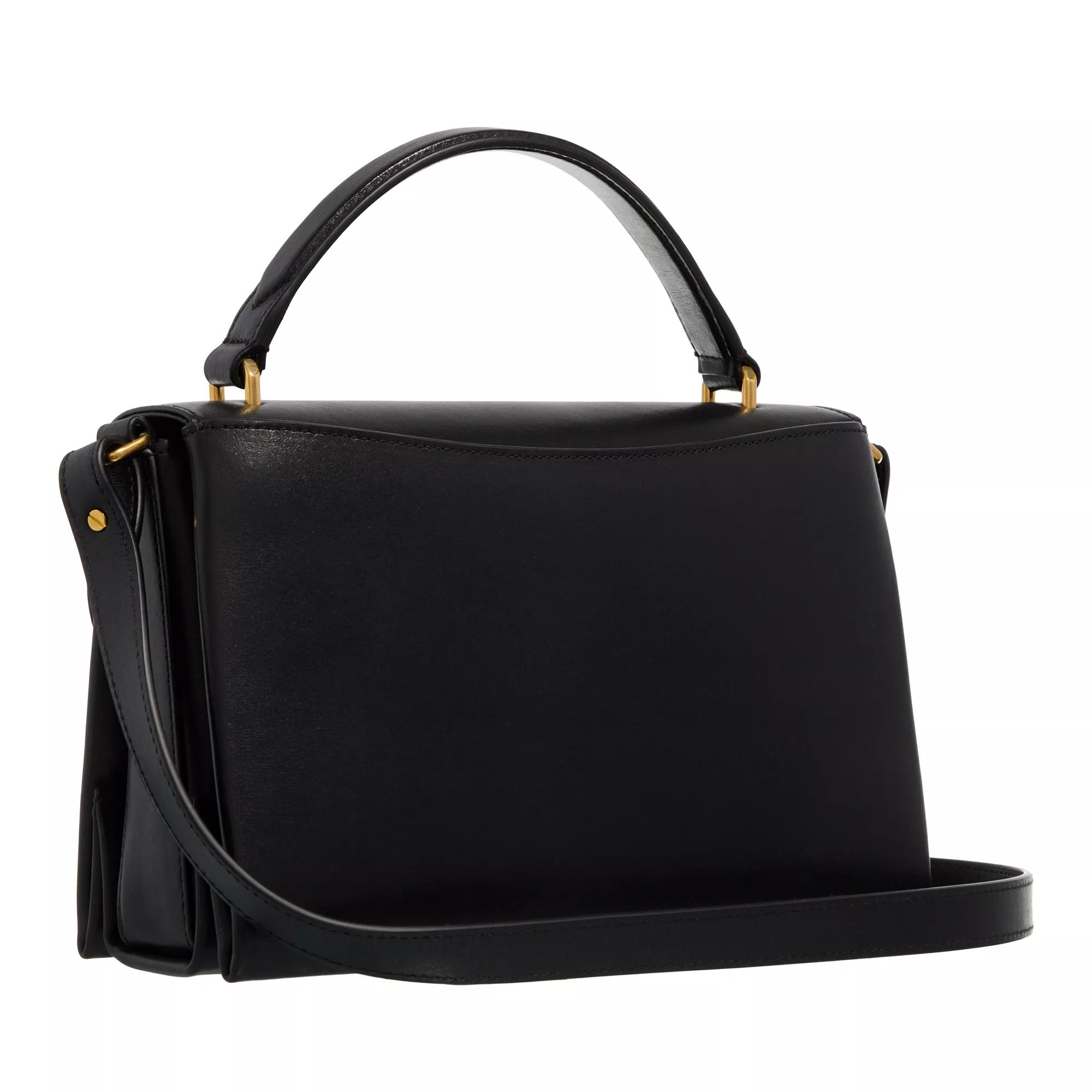 Mulberry Lana Leren Handtas met New Foundry Lock Black Dames