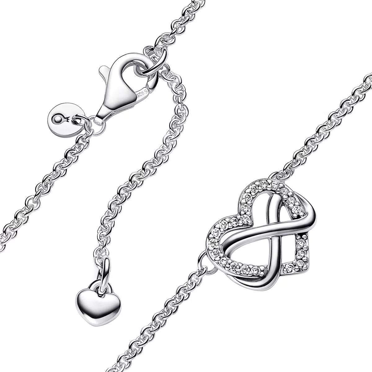 Pandora Sparkling Infinity Heart Collier Clear Mittellange Halskette
