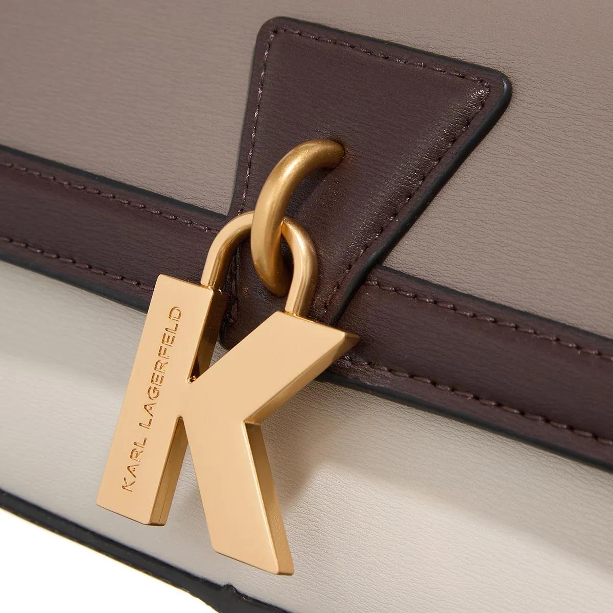 Karl Lagerfeld Crossbody bags K Ikonik 2.0 Leather Fl Shb St in zwart