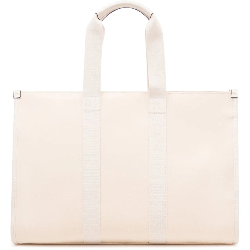 Moncler Shopper Borsa Tote con Doppi Manici e Logo weiß(Image 3)