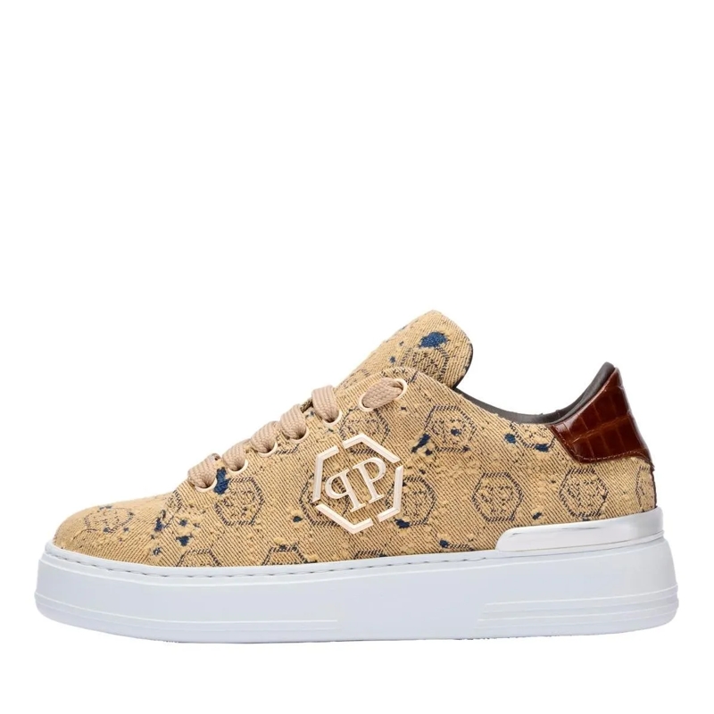 Philipp Plein Low-Top-Sneaker Entdecken Sie die Einzigartigkeit dieser Jacquard  braun