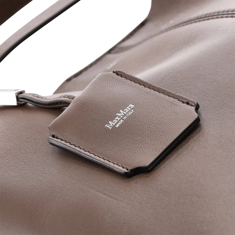 Max Mara Shopper Tasche Ed Doubles aus Leder braun(Image 5)