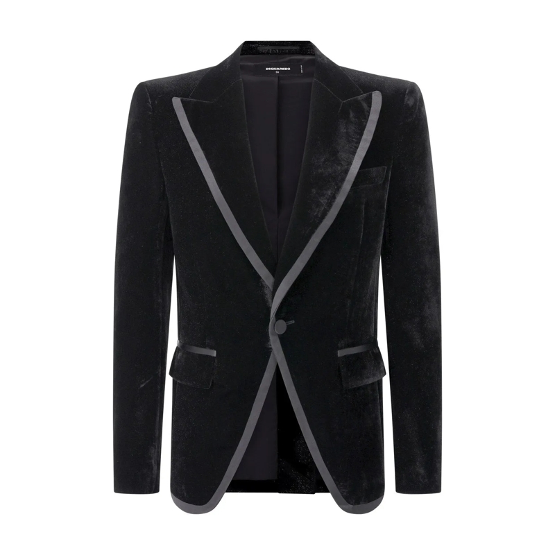 Dsquared2  Sakko aus Samt Schwarz