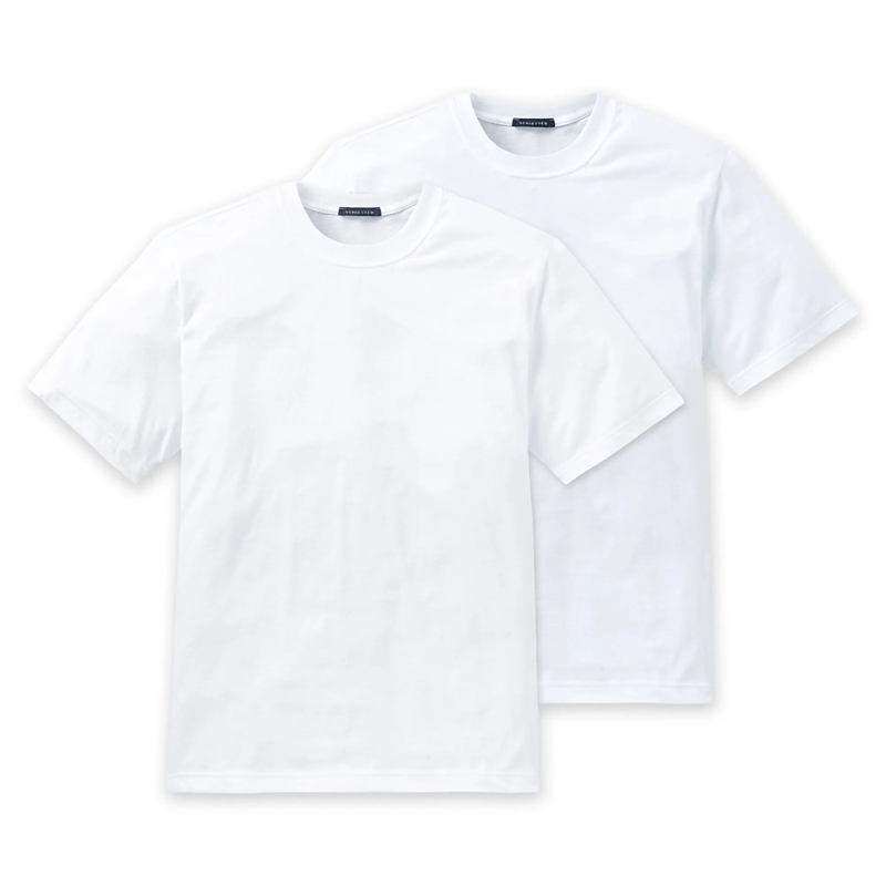 SCHIESSER  American T-Shirt 2er Pack weiss
