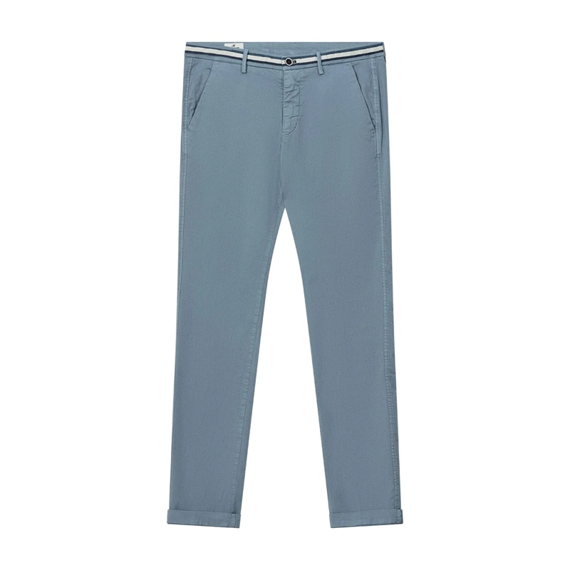 Mason's Freizeithose Slim-Fit Chinohose Torino Summer blau