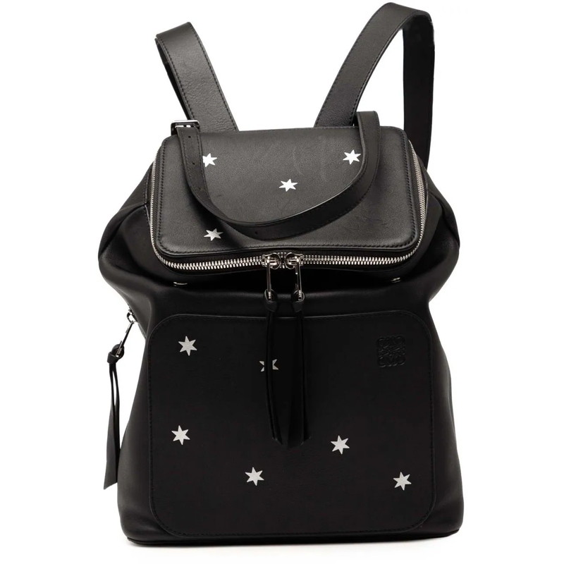 Loewe Sac à dos Small Leather Goya Stars Backpack schwarz