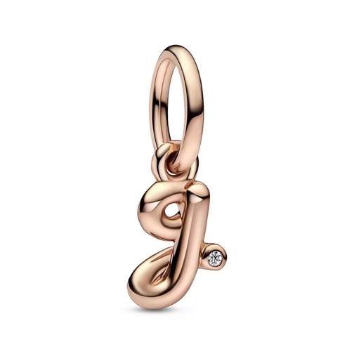 Pandora Letter g 14k rose gold-plated dangle with clear cubic zirconia Ciondolo