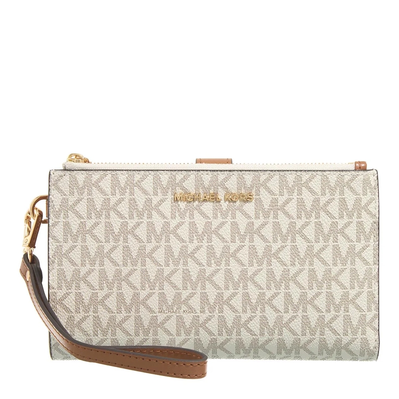 MICHAEL Michael Kors Bi-Fold-Portemonnaie Jet Set Dblzp Wristlet Vanilla
