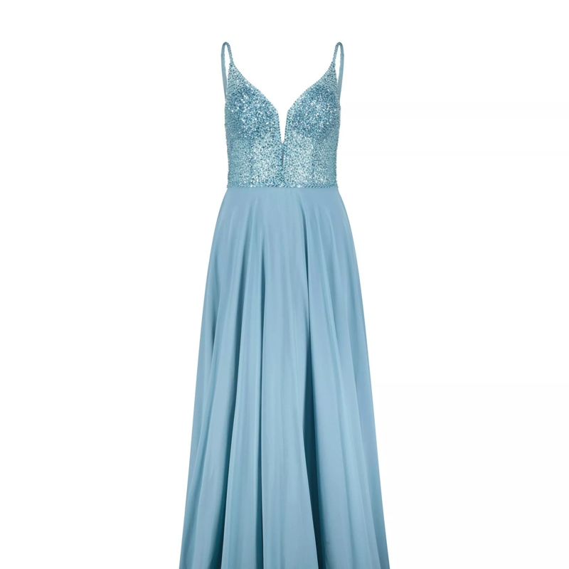 SWING  Cocktailkleid mit Paillettenbesatz 47702225486170 Blau (Image 3)