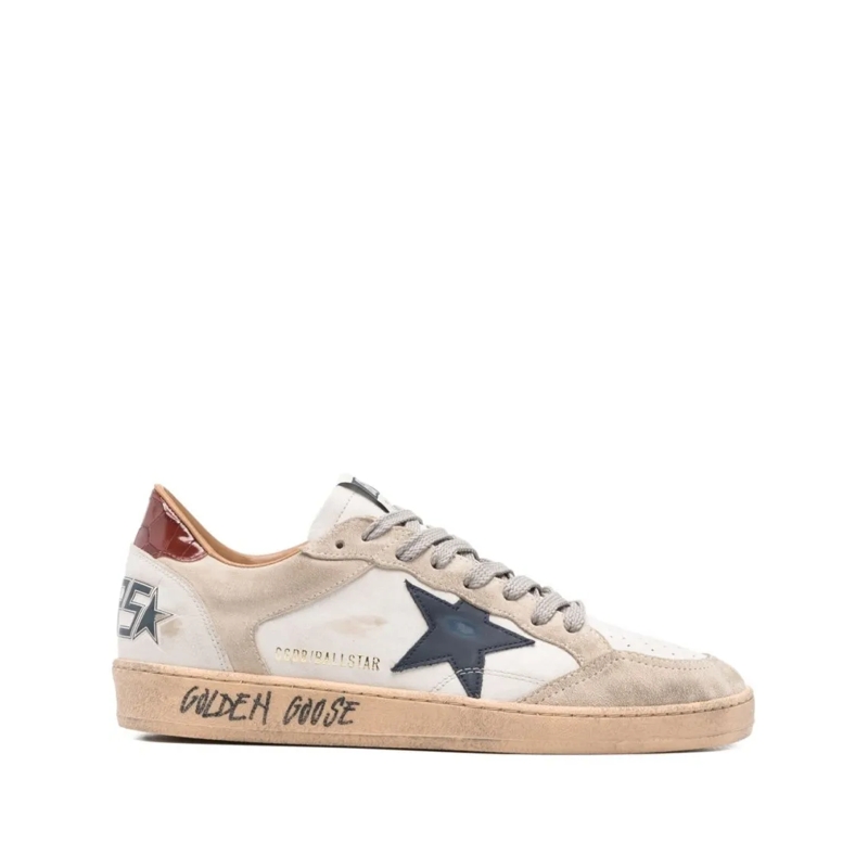 Golden Goose Low-Top-Sneaker Low-Top Sneakers With Suede Overlays Neutrals