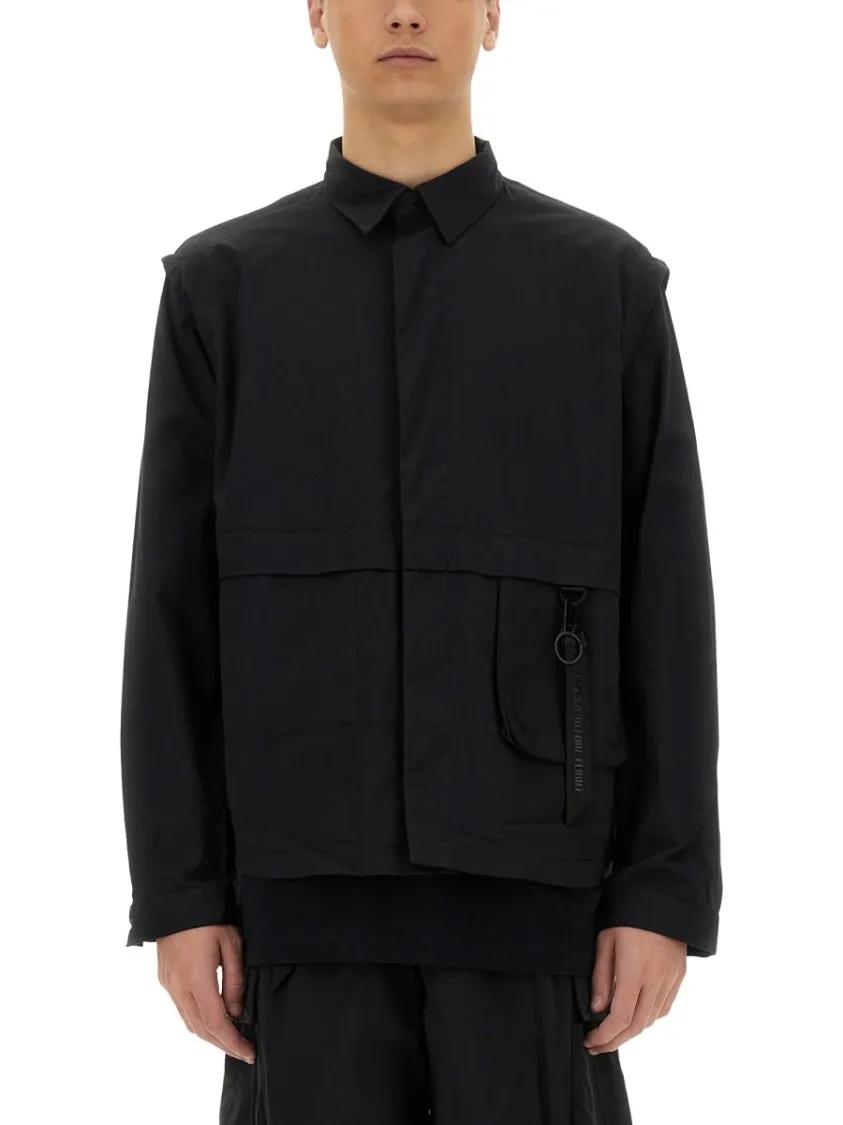 Thumbnail - Alpha Industries - "Utility" Shirt Jacket - Größe L - schwarz