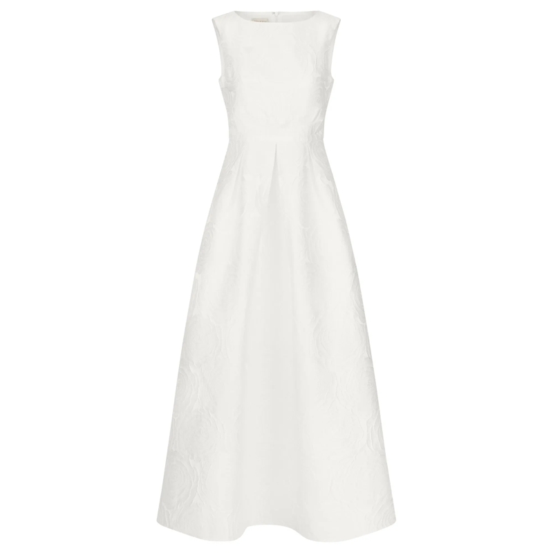 Apart Abendkleid langes Hochzeitskleid creme