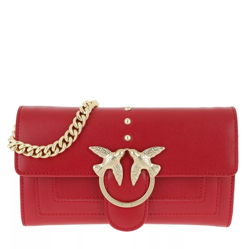 Pinko Aliboni Wallet With Shoulder Strap Rosso Jolly Crossbody Bag