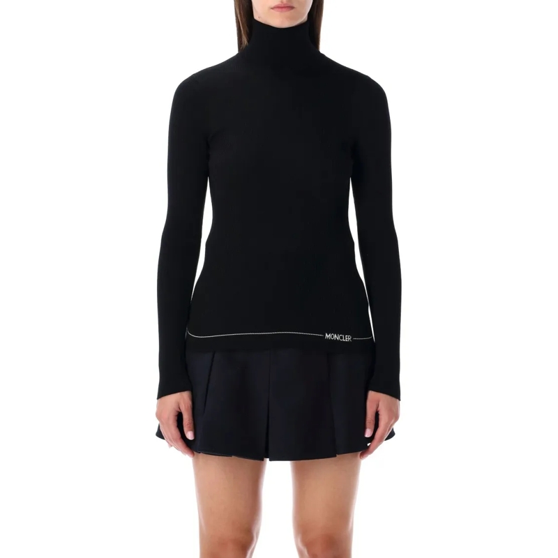 Moncler Rollkragenpullover Wool Polo Neck Jumper Black