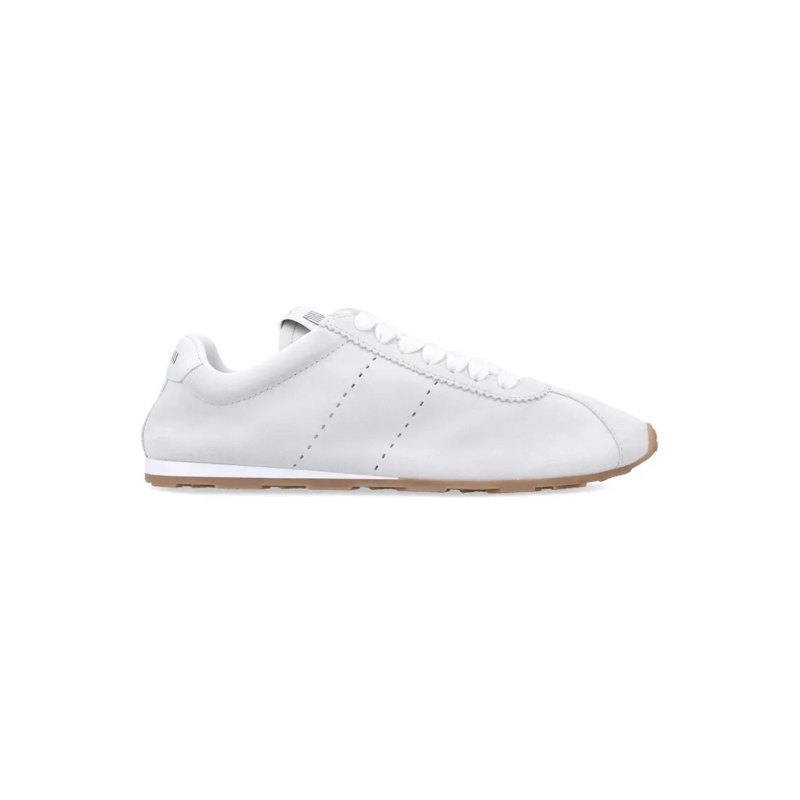Miu Miu Lage-top sneaker Plume White Sneakers With Suede Upper And Removabl White