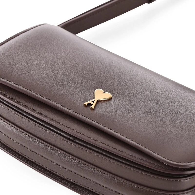 AMI Paris Crossbodytas Schultertasche aus Leder schwarz(Image 3)