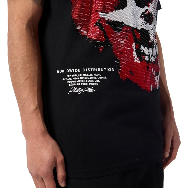 Philipp Plein T-Shirt Round Neck T-Shirt Red Skull Skull schwarz(Image 5)
