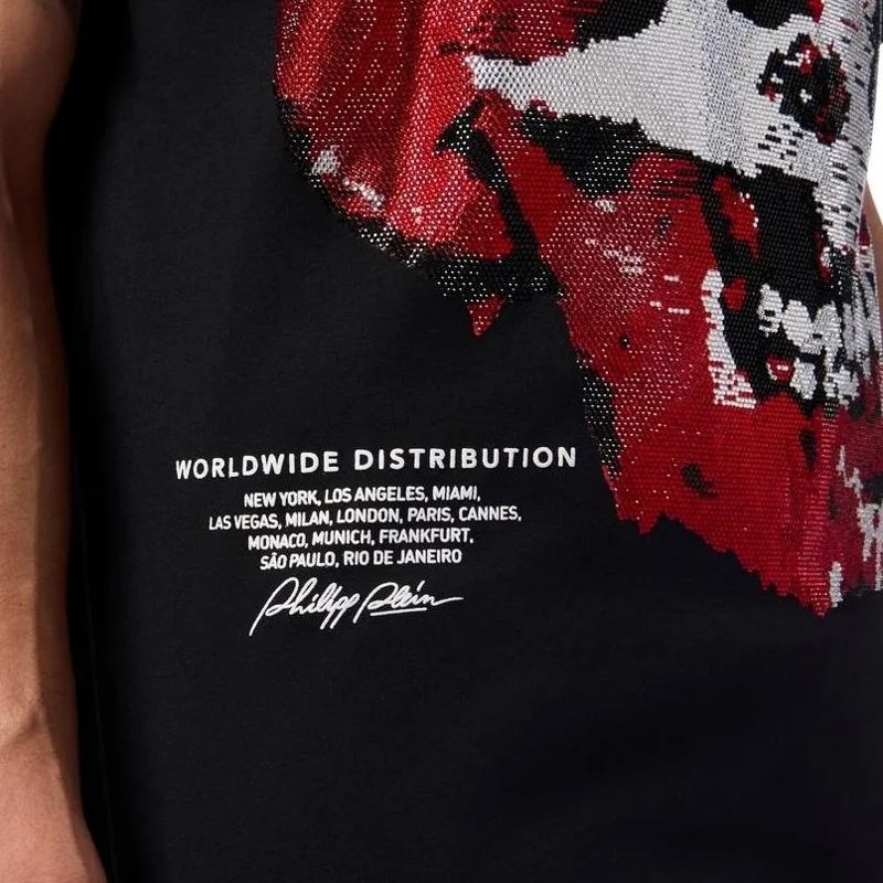Philipp Plein T-Shirt Round Neck T-Shirt Red Skull Skull schwarz(Image 4)