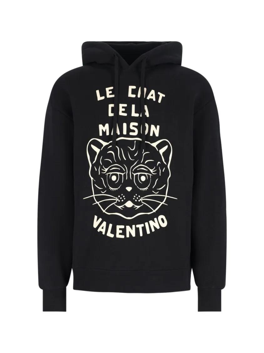 Thumbnail - Valentino Garavani - Le Chat De La Maison Hoodie – Black - Größe XL - schwarz
