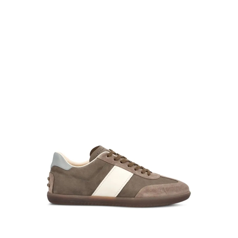Tod's Lage-top sneaker Low-Top Sneakers With Rubber Studs And Embossed De Brown