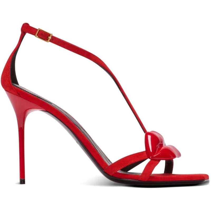 Balmain Sandales Sandals Rouge rot
