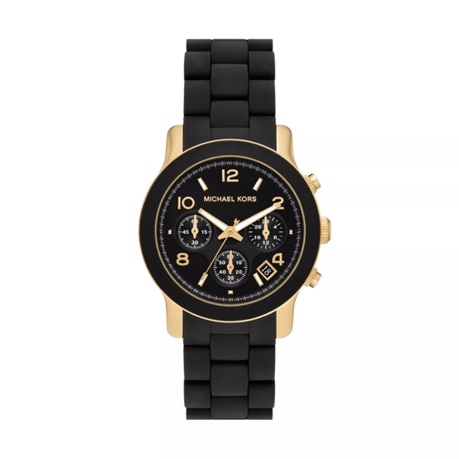 Michael Kors Runway Chronograph Stainless Steel and Silicone Wa Gold-Tone Chronograph