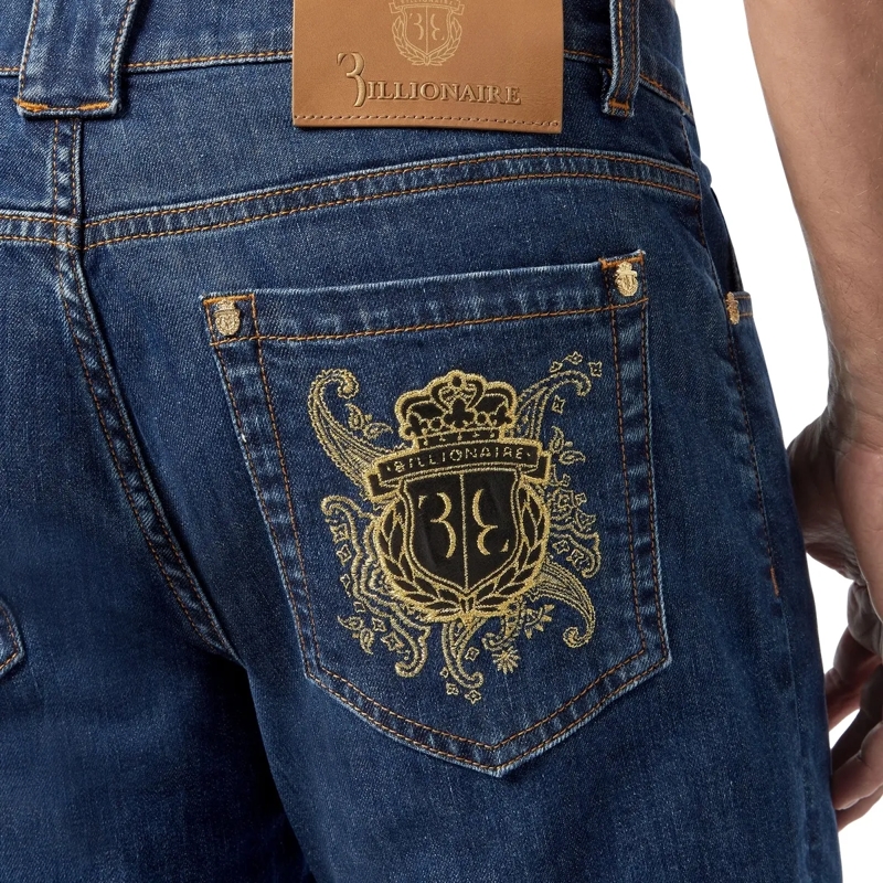 BILLIONAIRE Jeans mit geradem Bein Jeans Regular Fit Paisley blau(Image 4)