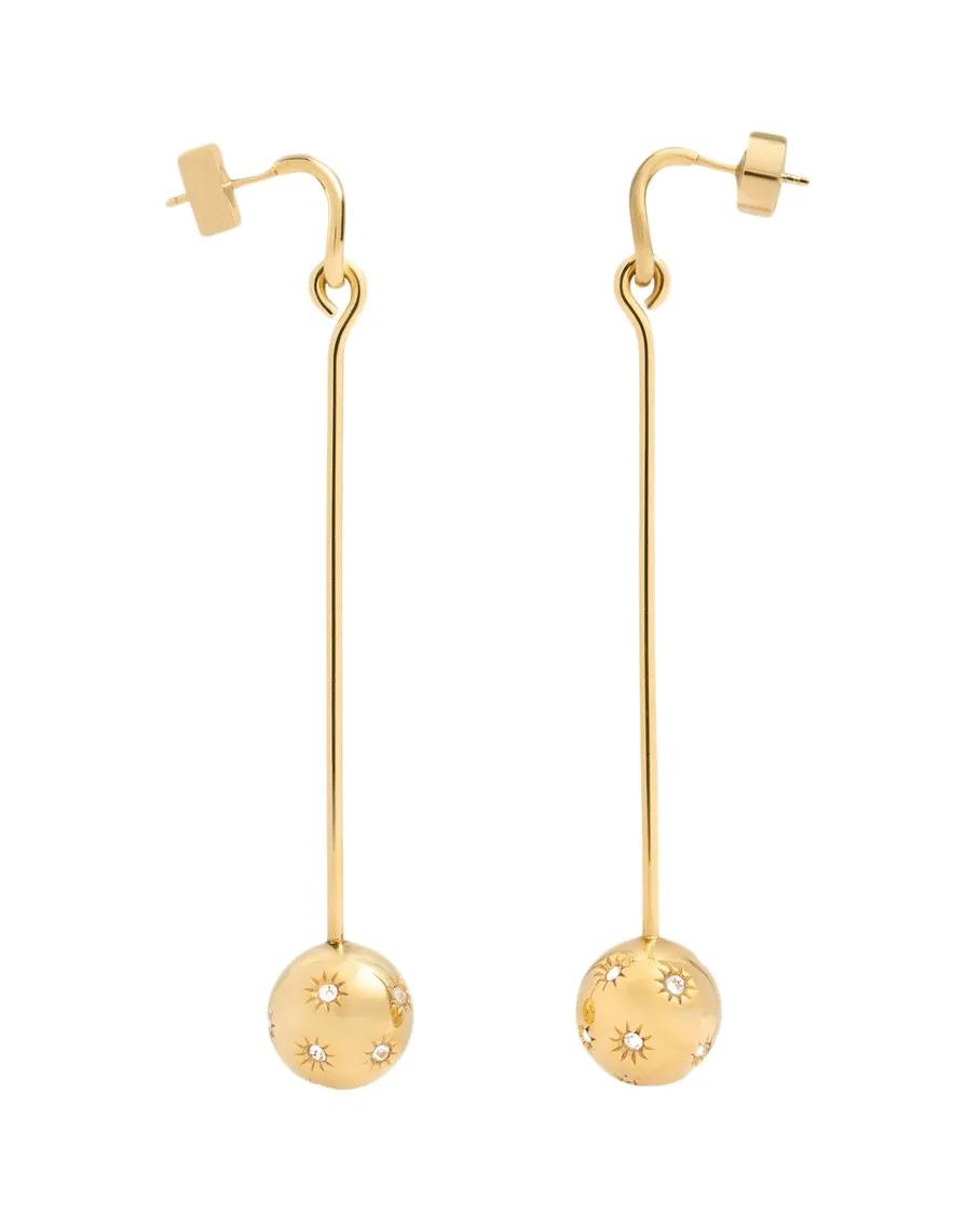 Jacquemus Ohrringe - Les Boucles Nodo With Crystals Earrings - Gr. unisize - in Gold - für Damen