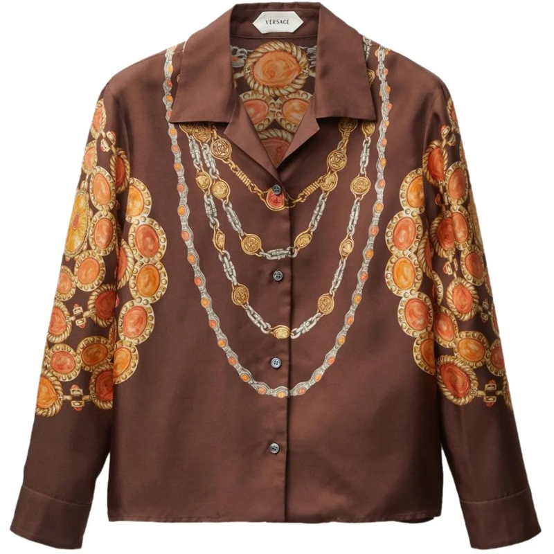 Versace Chemisier Shirts Brown braun
