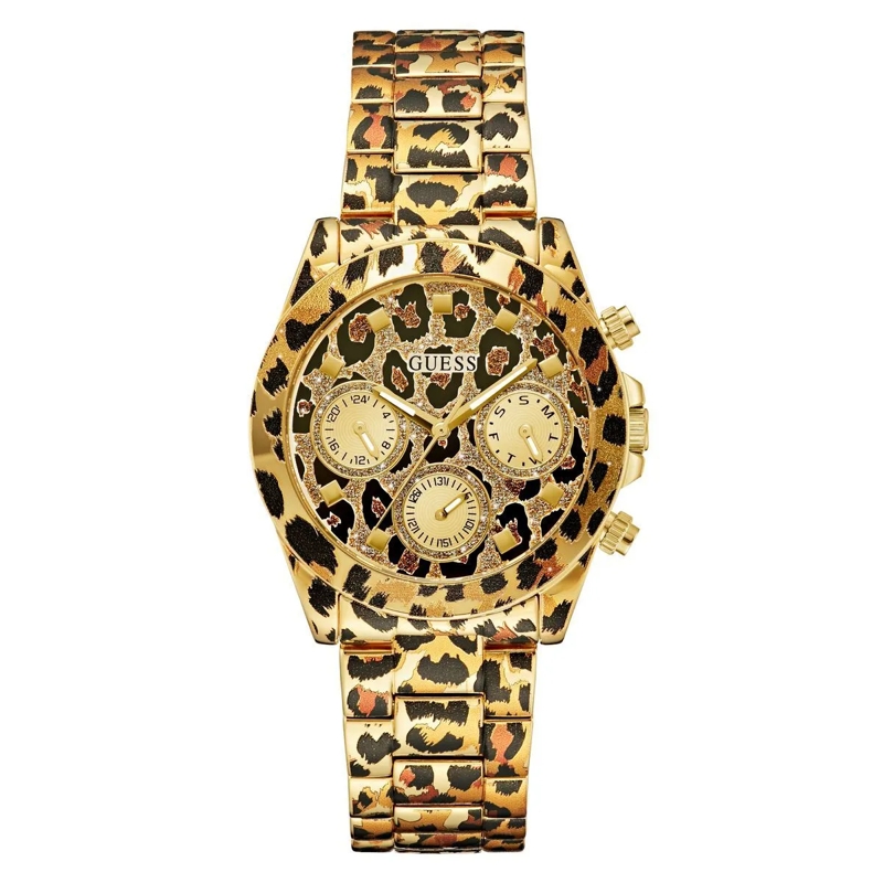 Guess Automatikuhr Quarz-Analoguhr Leopardess leopard