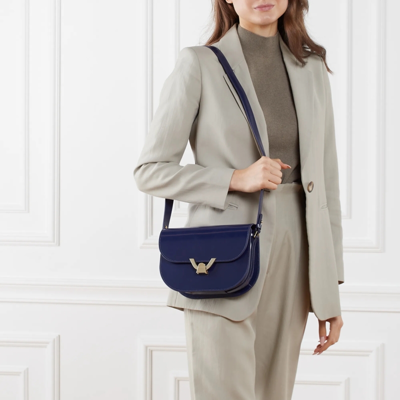 Coccinelle Saddle Bag Coccinelle Dew Shiny Calf Royal Blue(Image 2)