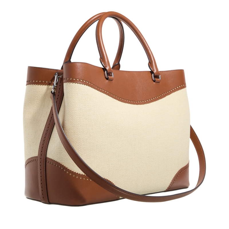 Lauren Ralph Lauren Shopper Marcy 36 Satchel Large Light Natural/Lauren Tan (Image 3)