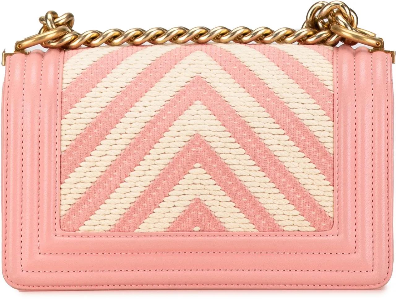 Thumbnail - Chanel Hobo Bags - 2016-2017 Small Braided Chevron Cotton and Lambski - Gr. unisize - in Gold - für Damen