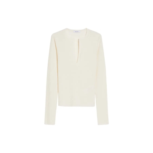 Max Mara Langärmelige Oberteile Urlo Long Sleeve Top Neutrals