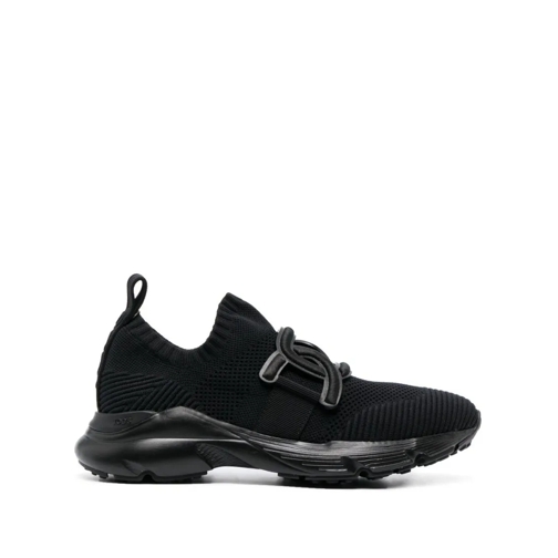 Tod's Black Knitted Sneakers Black låg sneaker