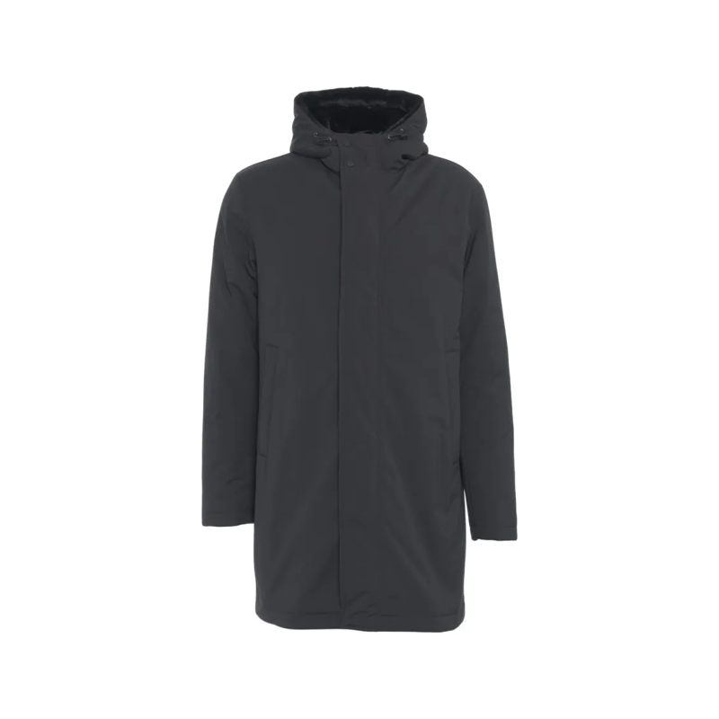 Herno Parka Faux Fur-Lined Hooded Parka Black