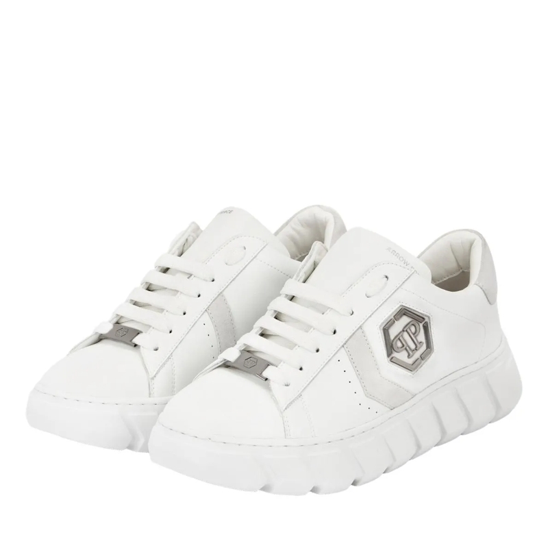 Philipp Plein Low-Top-Sneaker Lo-Top Turnschuhe Hexagon weiss(Image 2)