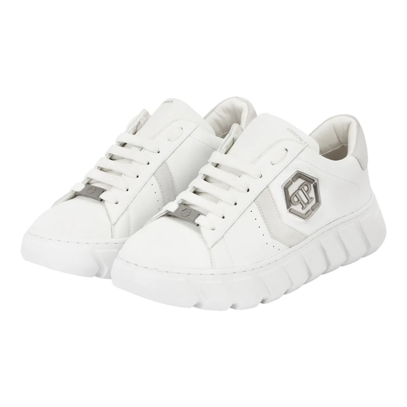 Philipp Plein Low-Top-Sneaker Lo-Top Turnschuhe Hexagon weiss