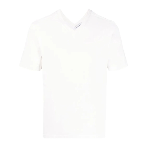 Bottega Veneta T-Shirts V-Neck Cotton T-Shirt White