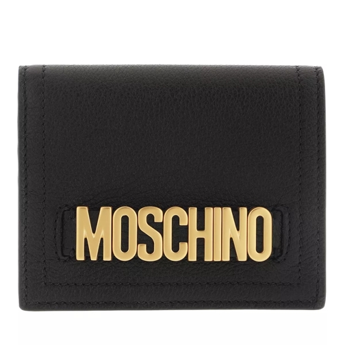 Moschino Portafoglio Nero Bi-Fold Portemonnaie