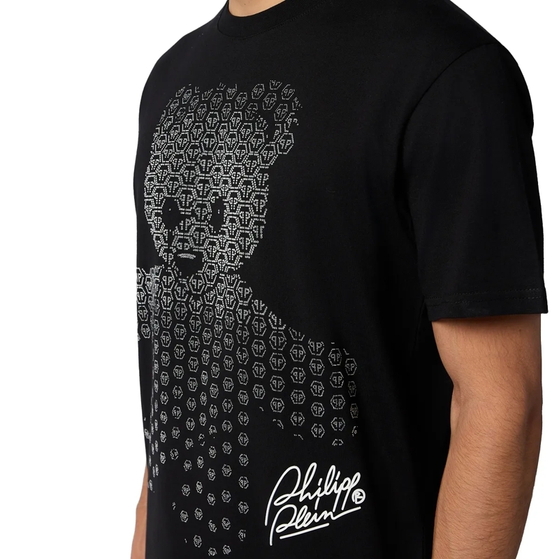 Philipp Plein T-Shirt Round Neck T-Shirt Teddy Strass Teddy Bear schwarz(Image 5)