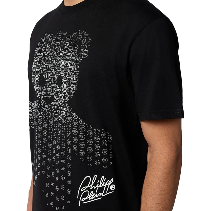 Philipp Plein T-Shirt Round Neck T-Shirt Teddy Strass Teddy Bear schwarz(Image 5)